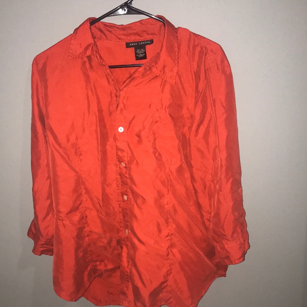 Silk Orange Blouse